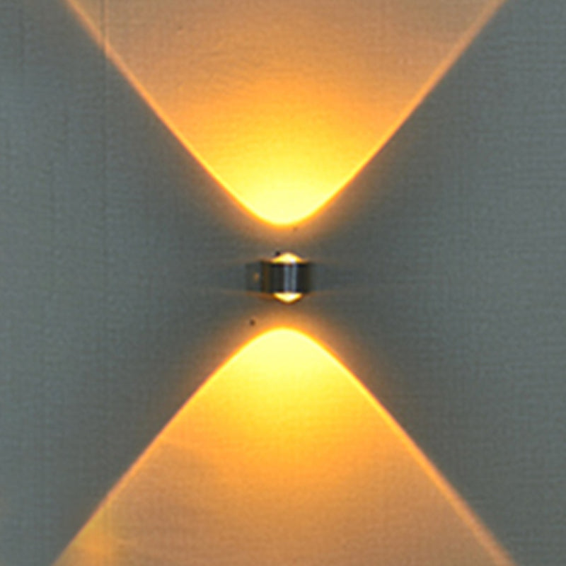 Metall Geometrische Wandleuchten Moderne Stil 2 Leuchten Wandmontierte Lampen in Silber