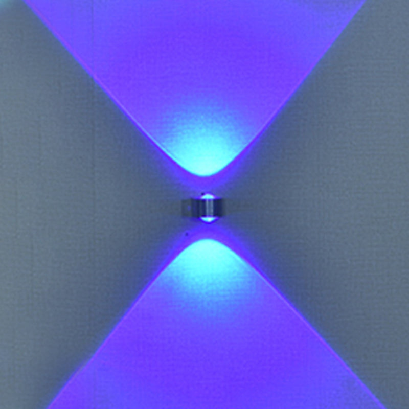 Metall Geometrische Wandleuchten Moderne Stil 2 Leuchten Wandmontierte Lampen in Silber