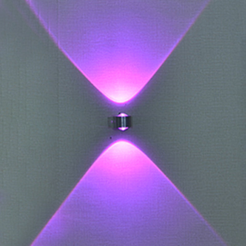 Metall Geometrische Wandleuchten Moderne Stil 2 Leuchten Wandmontierte Lampen in Silber