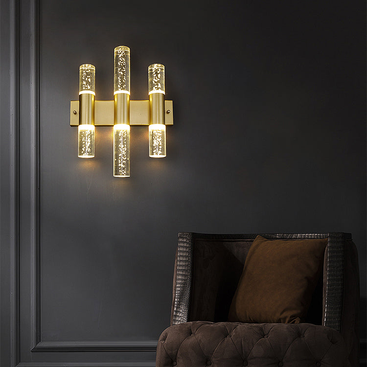 Kristallsäulenwandleuchten moderner Stil mit mehreren Lichtern Wandmontagelampen