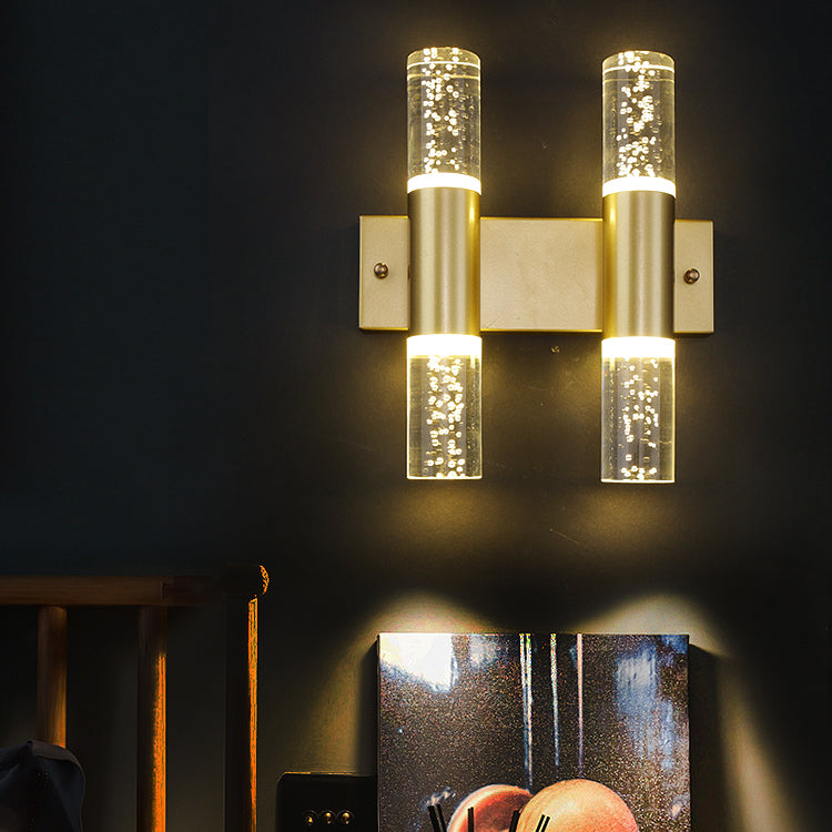 Kristallsäulenwandleuchten moderner Stil mit mehreren Lichtern Wandmontagelampen