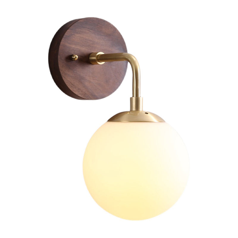 Holzkugel Wandleuchte moderne Stil 1 Licht Wandbeleuchtung Armaturen