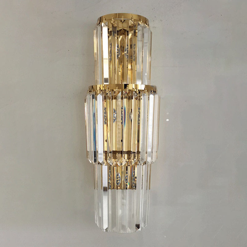 Kristallgeschichtetes Wandleuchten moderner Stil mit mehreren Lichtern Wand montierte Lampen
