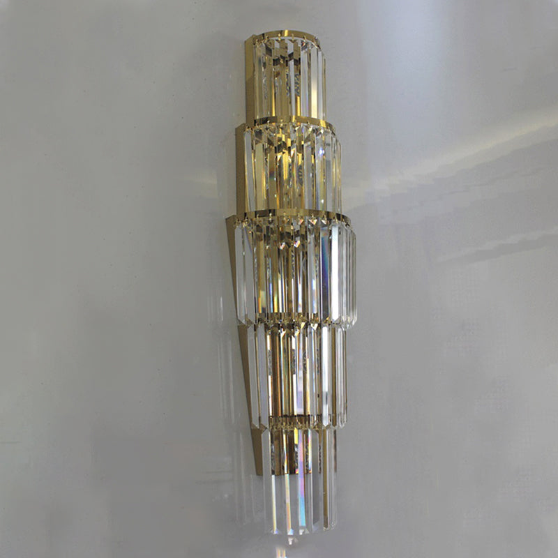Kristallgeschichtetes Wandleuchten moderner Stil mit mehreren Lichtern Wand montierte Lampen