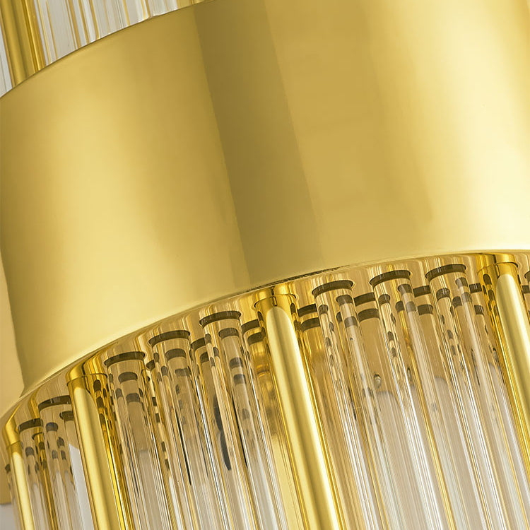 Kristallzylindrische Wandleuchte moderne Stil 2 Leuchten Wandmontierte Lampen