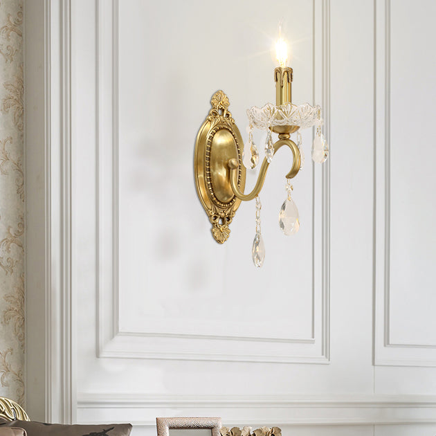 Kristall Kerze Wandleuchte Moderne Stil Multi -Lichter Wandmontagelampen