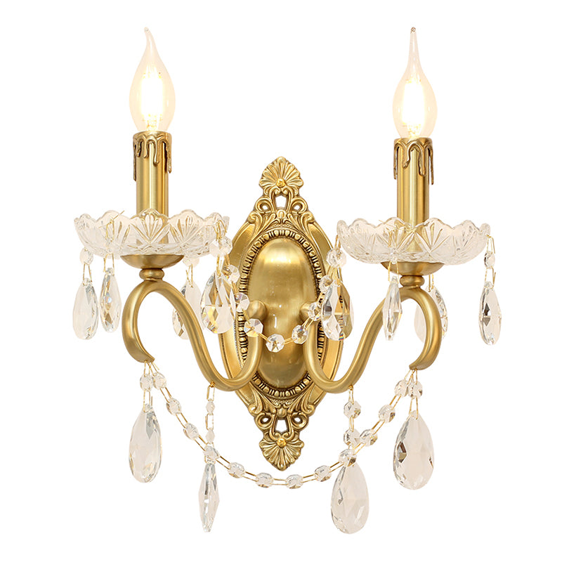 Kristall Kerze Wandleuchte Moderne Stil Multi -Lichter Wandmontagelampen