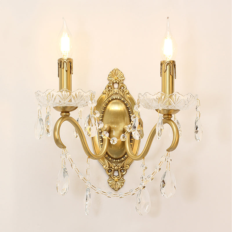 Kristall Kerze Wandleuchte Moderne Stil Multi -Lichter Wandmontagelampen