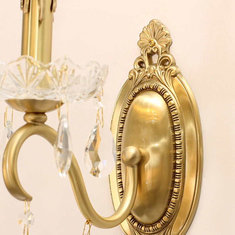 Kristall Kerze Wandleuchte Moderne Stil Multi -Lichter Wandmontagelampen