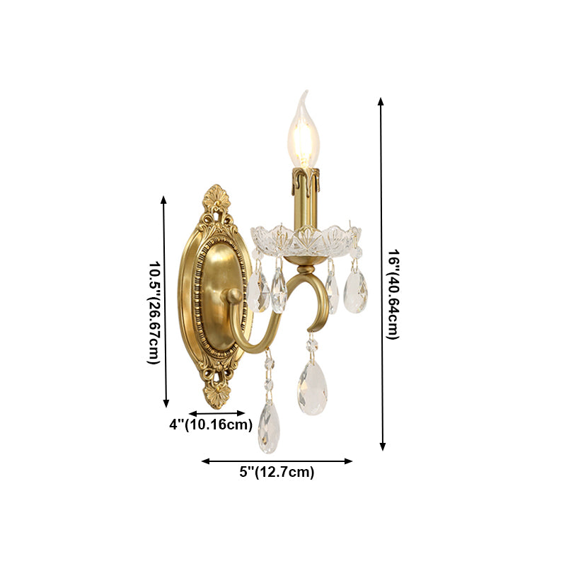 Kristall Kerze Wandleuchte Moderne Stil Multi -Lichter Wandmontagelampen