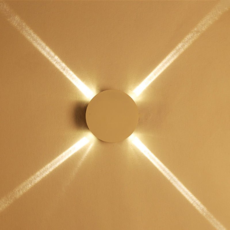 Geometrische Form Metallwandbeleuchtung moderner Stil 4 Leuchten Wandmontage Beleuchtung in Silber