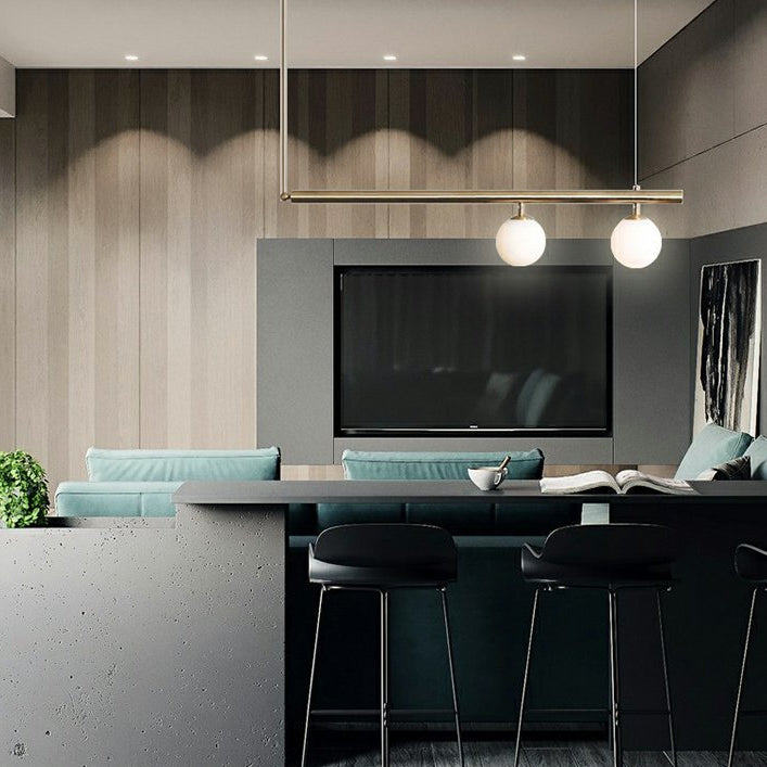 Sphere Island Lights Modernismus Glas Anhänger Licht in Gold für Esszimmer