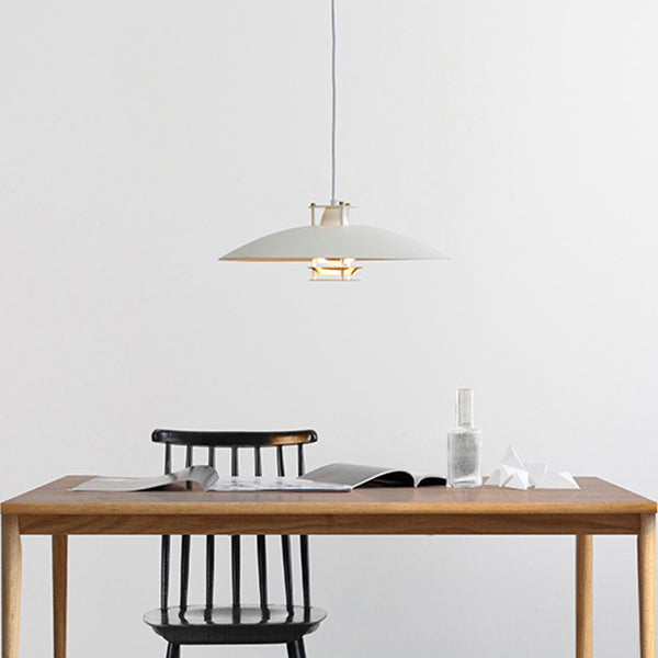 Pot Cover Shade Hanging Lighting Modern Style Metal 1 Light Pendant Lamp for Restaurant