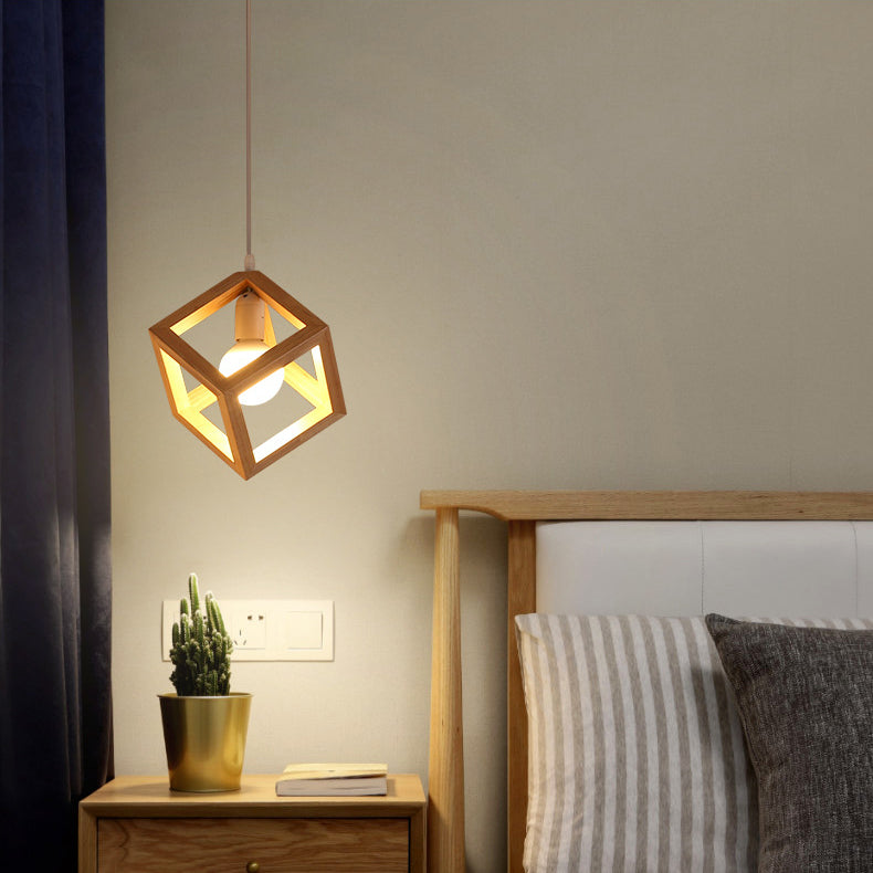 Lumières suspendues en bois massif moderne Géométrie Géométrie Alimin de support suspendu