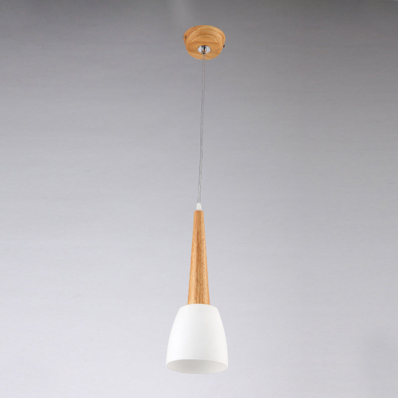 Verre Unique Forme suspendue Lumières Modern Style en bois suspendu le montage