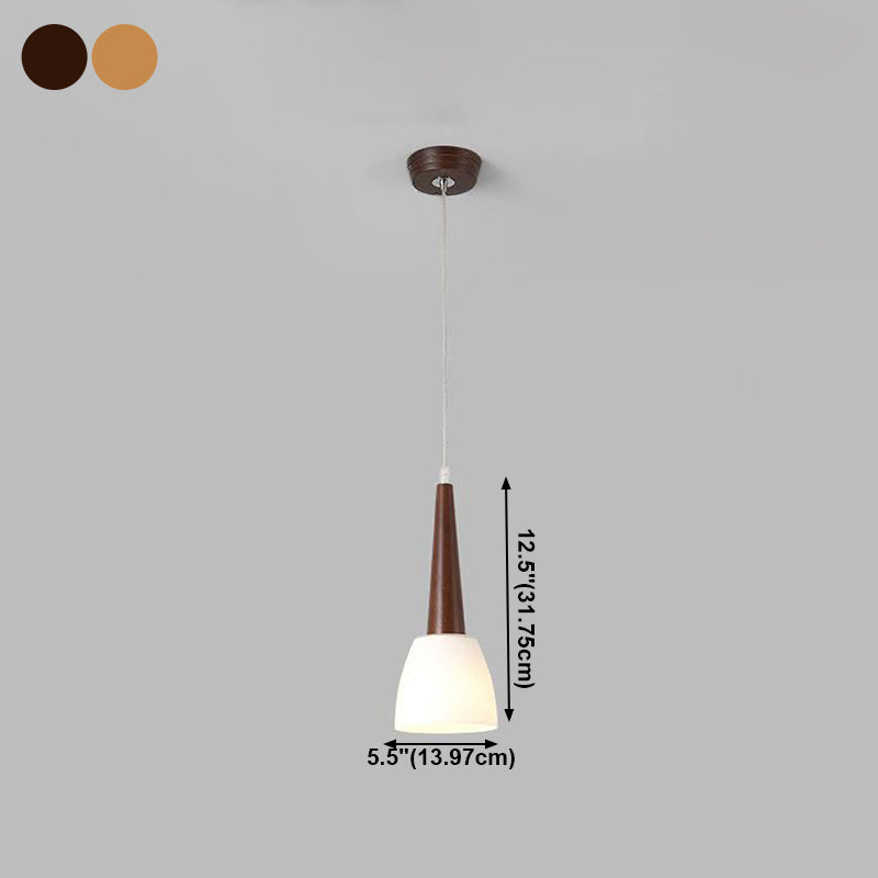 Verre Unique Forme suspendue Lumières Modern Style en bois suspendu le montage