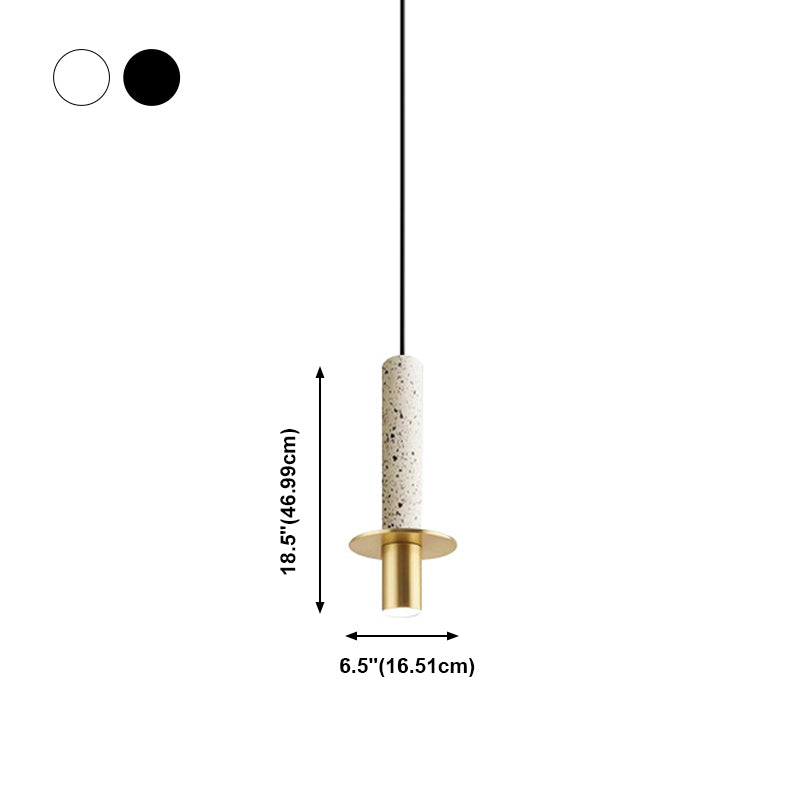 Stone Unique Shade Hanging Lights Modern Style 1 Light suspendu Mount Mount pour chambre à coucher