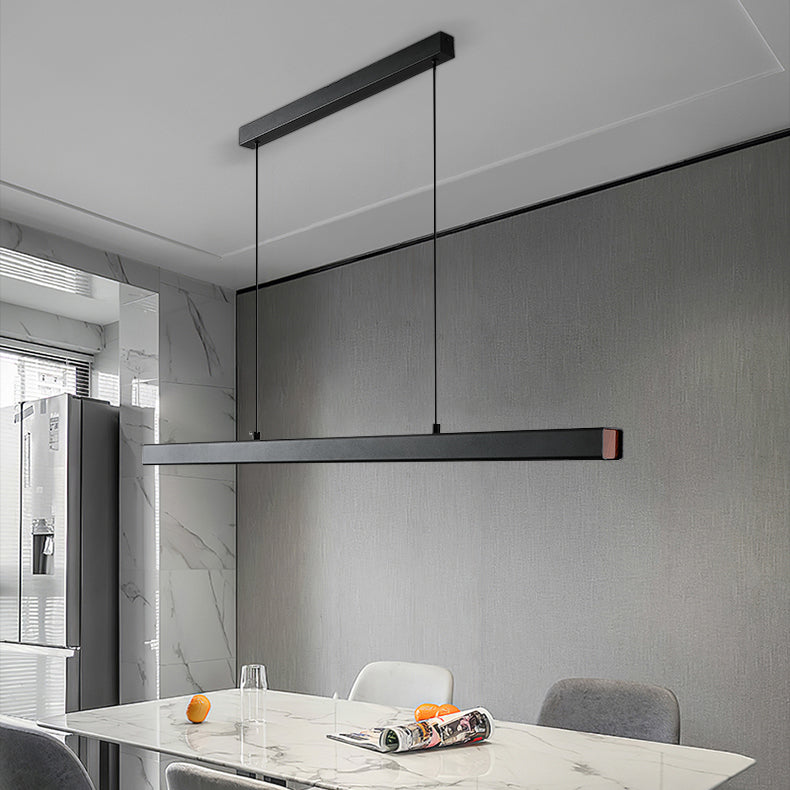 Straight Shape Island Light Modern 1 Light LED Hanging Light for Living Room