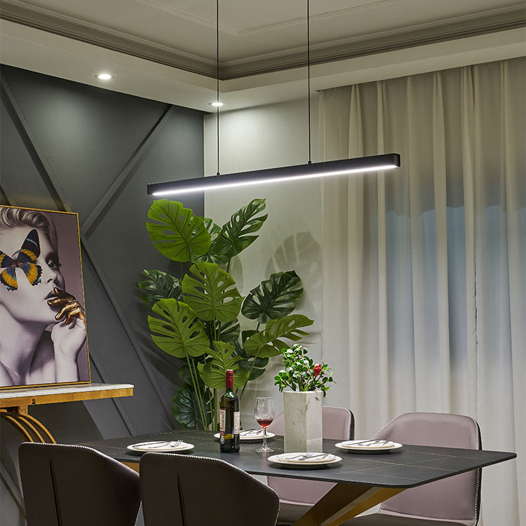 Straight Shape Island Light Modern 1 Light LED Hanging Light for Living Room