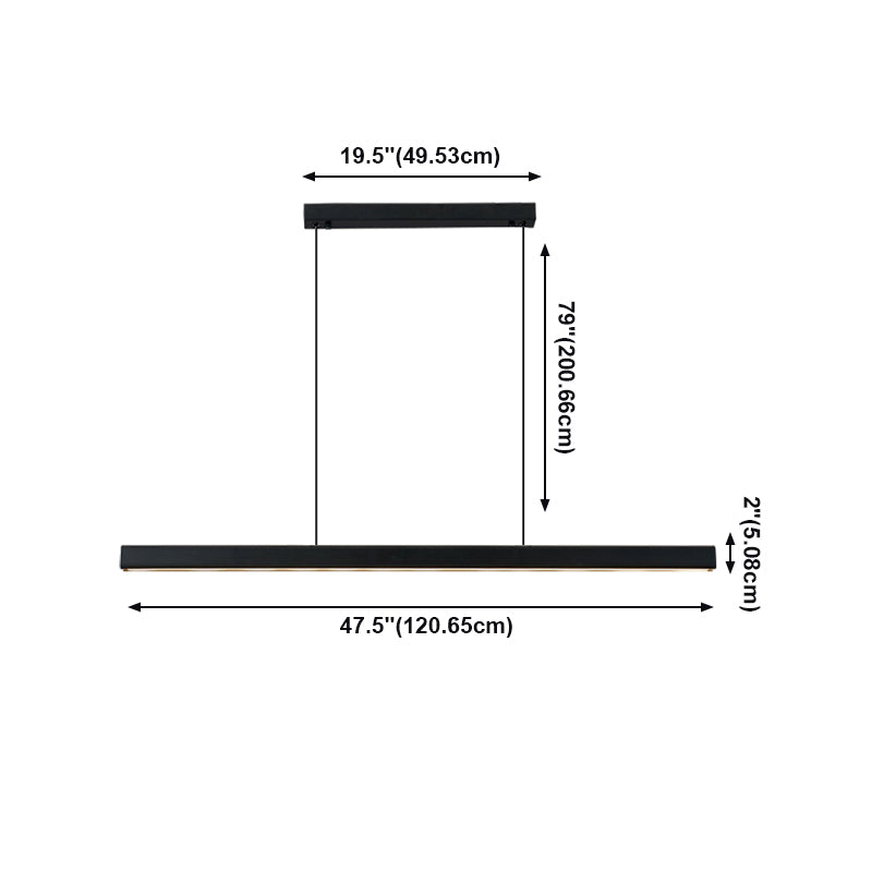 Gerade Form Island Light Modern 1 leichte LED Hängende Licht für Wohnzimmer