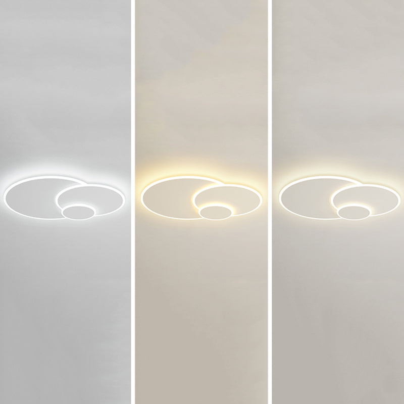 White LED Ceiling Mounted Light Multi-head Flush Mount Ceiling Lighting for Living Room