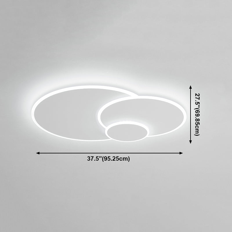 White LED Ceiling Mounted Light Multi-head Flush Mount Ceiling Lighting for Living Room