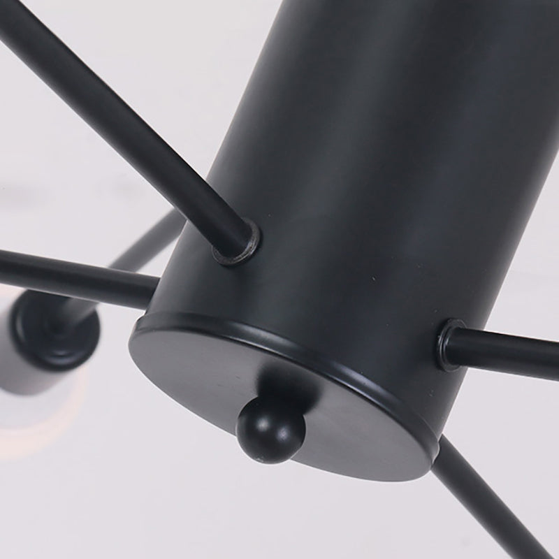 Modern Metal Bare Bulb Chandelier Light Fixtures Cafe Restaurant Hanging Chandelier