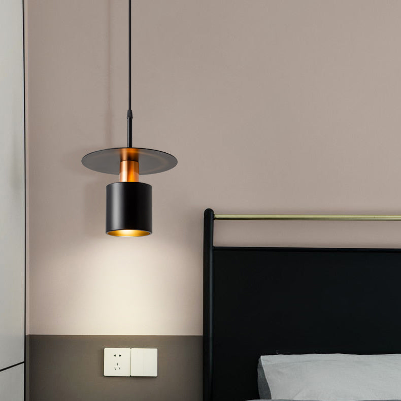Lampe suspendue à la teinte en métal simple luminaire pendentif pour salle à manger du salon