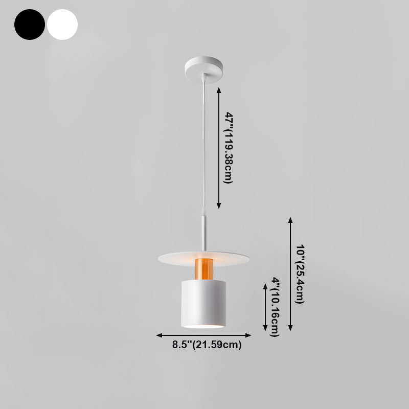 Lampe suspendue à la teinte en métal simple luminaire pendentif pour salle à manger du salon