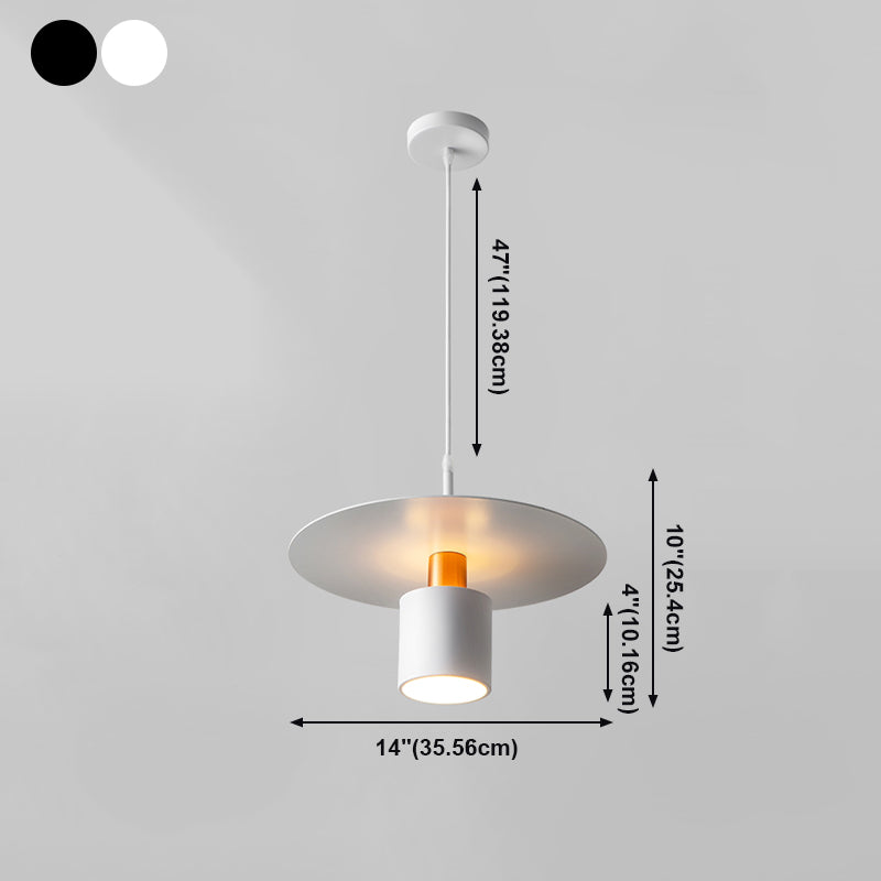 Lampe suspendue à la teinte en métal simple luminaire pendentif pour salle à manger du salon