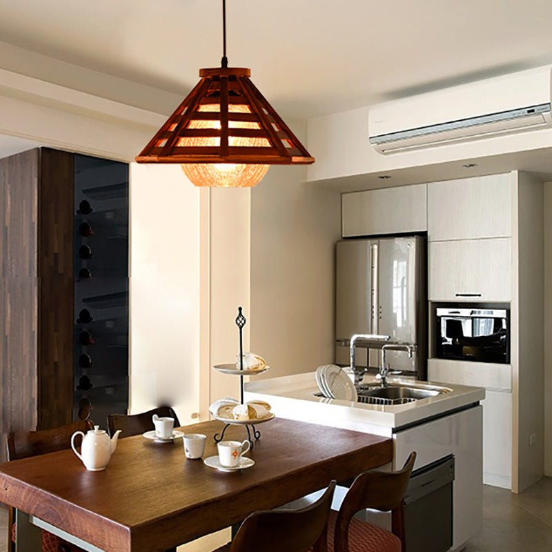 Assayage d'éclairage suspendu en bois moderne pour le café Room