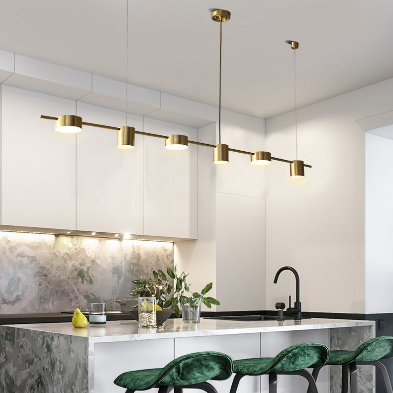 Multi Light Dining Room Island Chandelier Lights Postmodern Metal LED Island Lighting