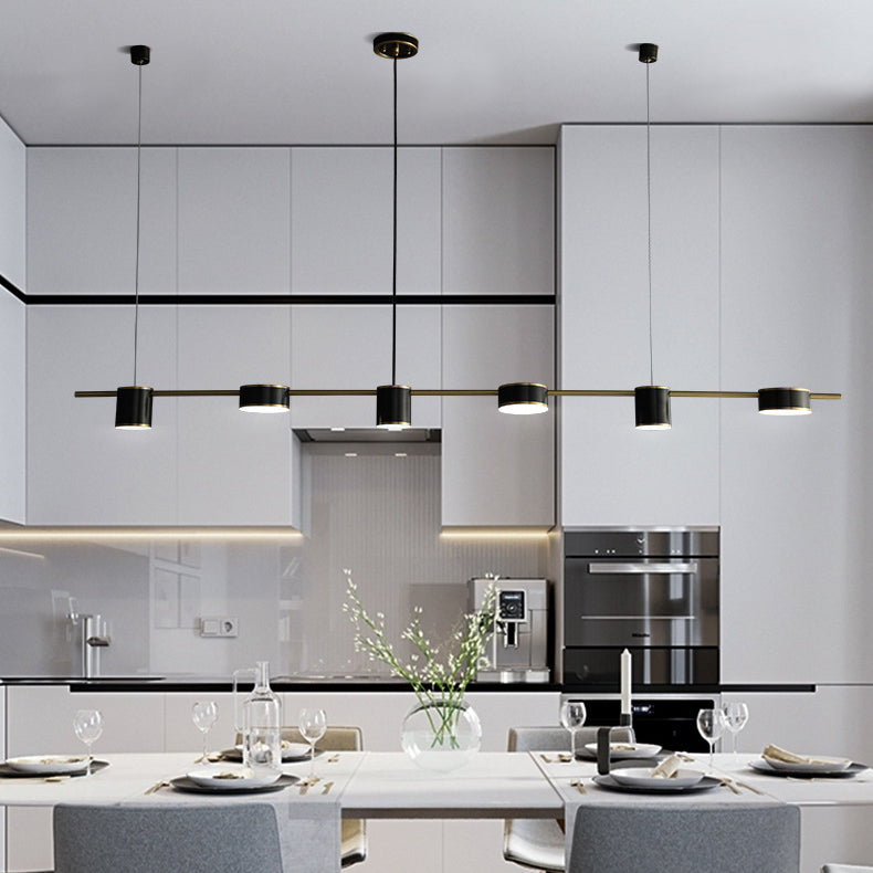 Multi Light Dining Room Island Chandelier Lights Postmodern Metal LED Island Lighting