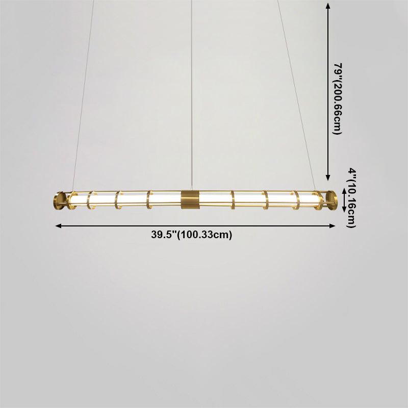 LED Postmodern Island Chandelier Lights Metal Island Lighting for Dining Room