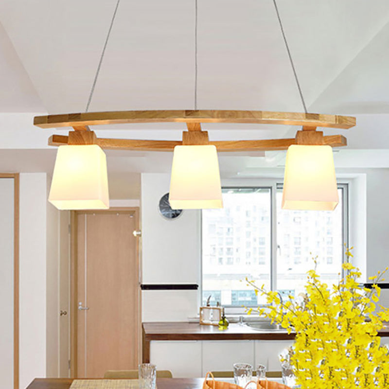 Three Head Ceiling Chandelier Nordic Modern Glass Dining Room Pendant Light