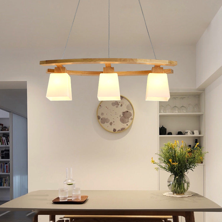 Three Head Ceiling Chandelier Nordic Modern Glass Dining Room Pendant Light
