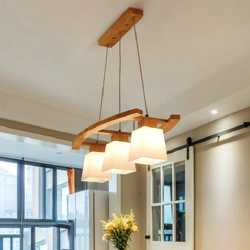 Drei Kopfdecke Kronleuchter nordisch modernes Glas Esszimmer Anhänger Licht