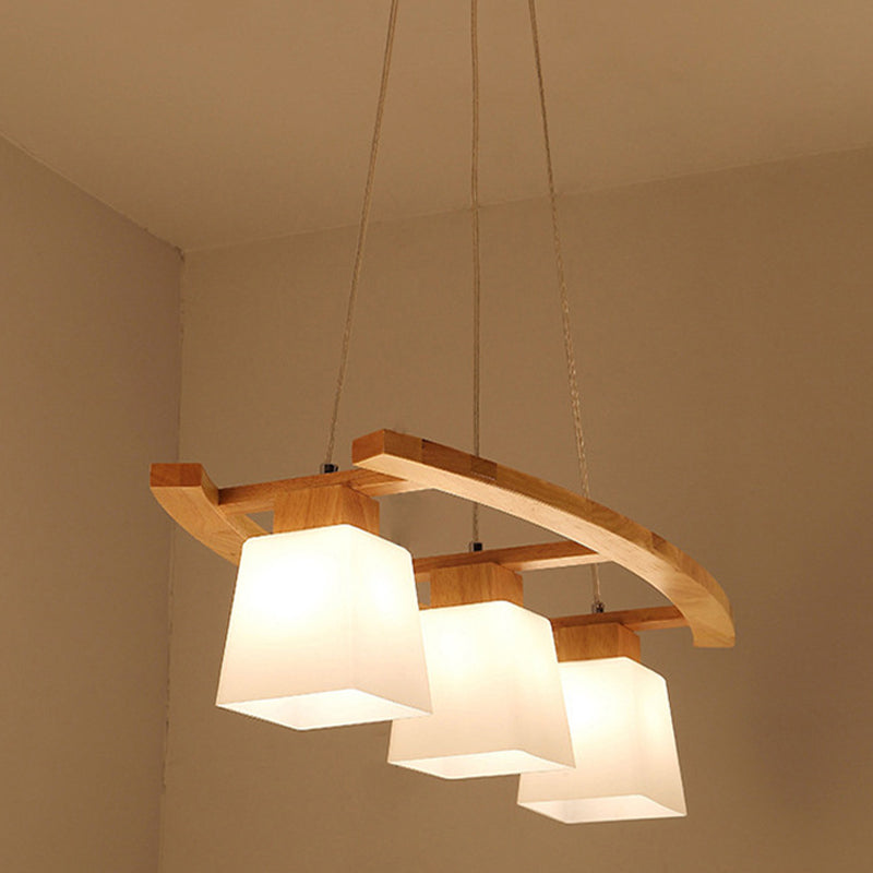 Drei Kopfdecke Kronleuchter nordisch modernes Glas Esszimmer Anhänger Licht