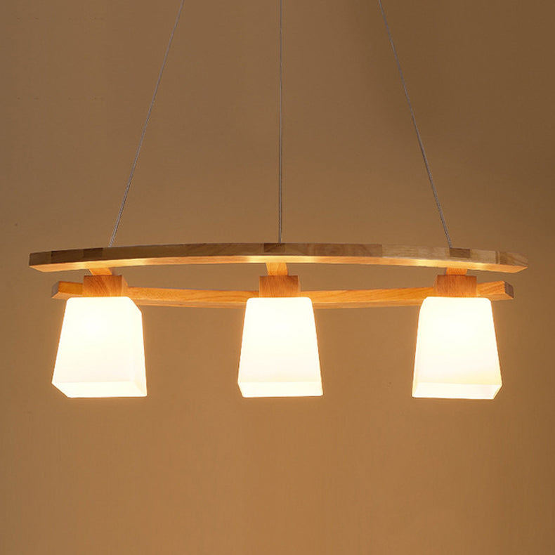 Drei Kopfdecke Kronleuchter nordisch modernes Glas Esszimmer Anhänger Licht