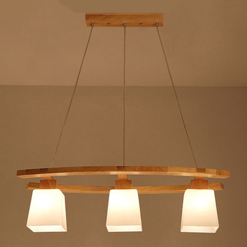 Three Head Ceiling Chandelier Nordic Modern Glass Dining Room Pendant Light