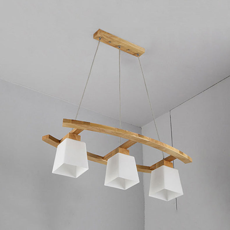 Three Head Ceiling Chandelier Nordic Modern Glass Dining Room Pendant Light