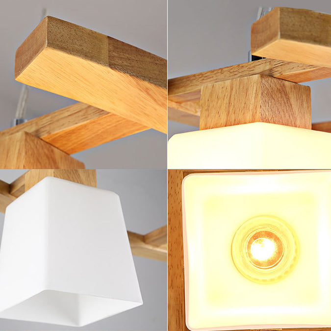 Three Head Ceiling Chandelier Nordic Modern Glass Dining Room Pendant Light
