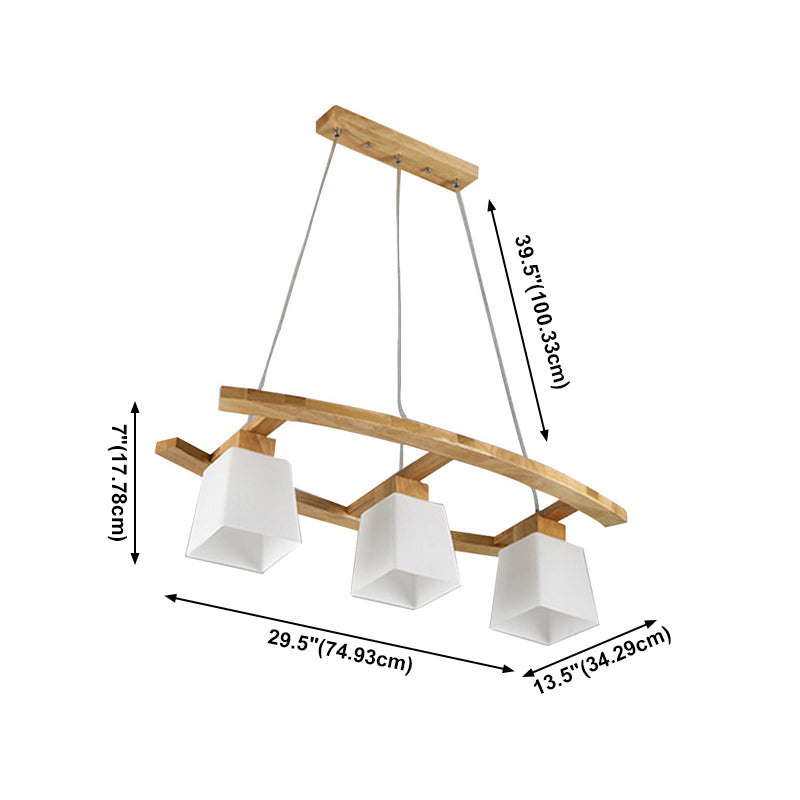 Drei Kopfdecke Kronleuchter nordisch modernes Glas Esszimmer Anhänger Licht
