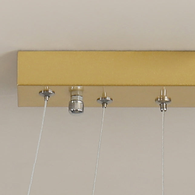 3 Light LED Linear Ceiling Chandelier Postmodern Dining Room Pendant Light