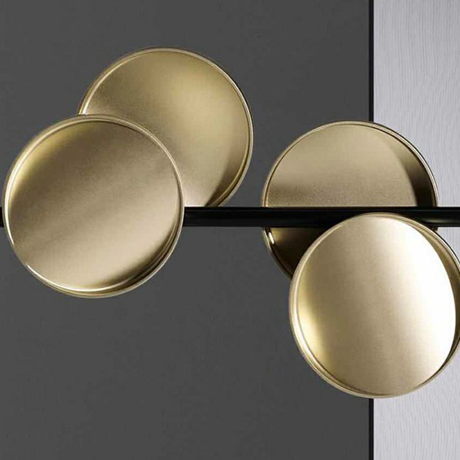 Modern Island Pendant Lamps 9-Light Restaurant Hanging Light Fixtures with Metal Shade