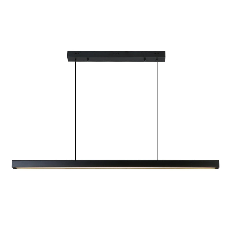 Modern Rectangle Island Chandelier 1-Light Restaurant Pendant Lighting with Acrylic Shade