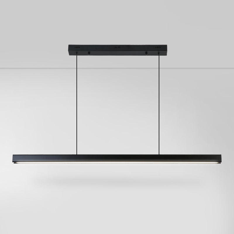 Modern Rectangle Island Chandelier 1-Light Restaurant Pendant Lighting with Acrylic Shade