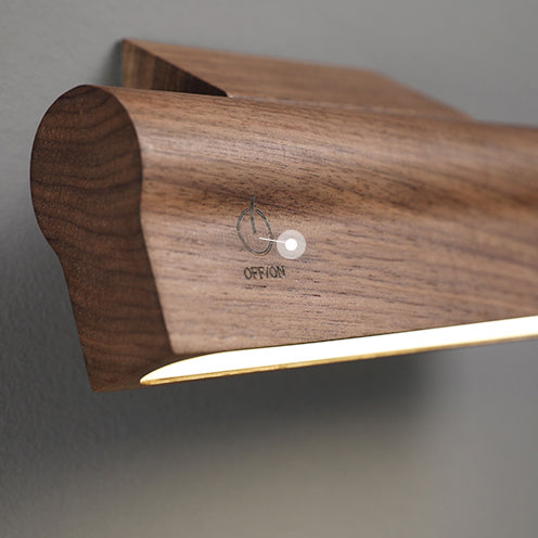 Nordic Style Wall Sconce Strip Shape LED Wall Light with Wood for Living Room