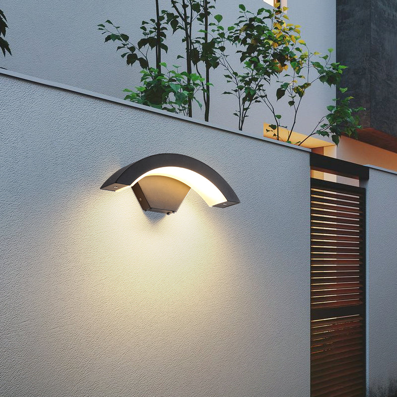 Moderne Stil Aluminium Wandleuchten Arc Form 11,5 "breites LED -Wandlicht für Outdoors