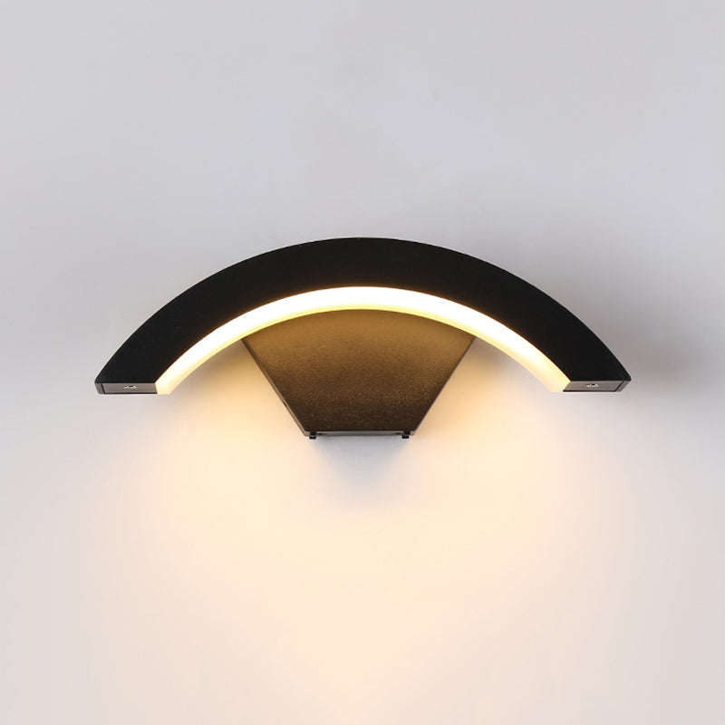 Moderne Stil Aluminium Wandleuchten Arc Form 11,5 "breites LED -Wandlicht für Outdoors